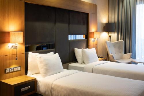 Ένα ή περισσότερα κρεβάτια σε δωμάτιο στο Holiday Inn - Trabzon-East by IHG