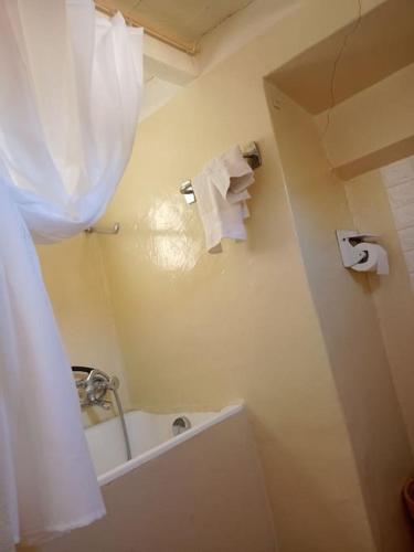 a bathroom with a tub and a sink and a shower at Ca' del Portico in Valsolda