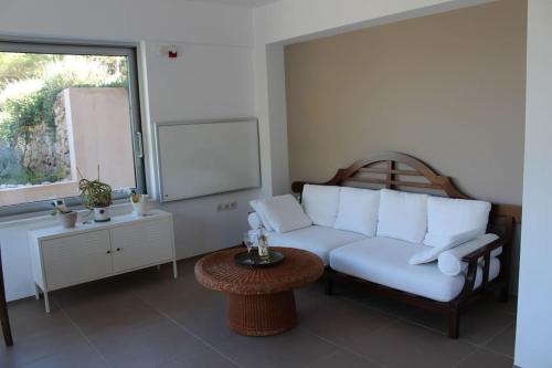 Гостиная зона в Ferienwohnung direkt am Strand