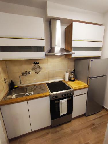 Η κουζίνα ή μικρή κουζίνα στο Apartman TEO