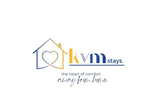 a logo for the heart of comfort away from home at KVM - Whitebeam House great location by KVM Stays in Peterborough