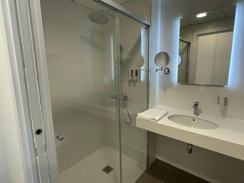 Koupelna v ubytování Hotel C31