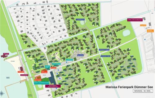 a map of a park with lots of trees at Nice Home In Lembruchdümmer See in Lembruch