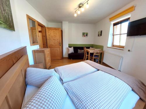 a bedroom with two pillows on a bed at Apartments Golfweg in Kitzbühel