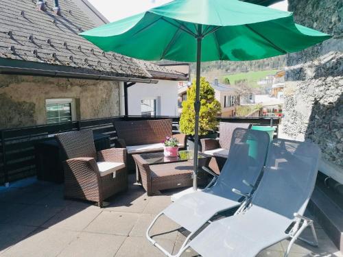 Patio nebo venkovní prostory v ubytování Appartement Vorstadtstub'n