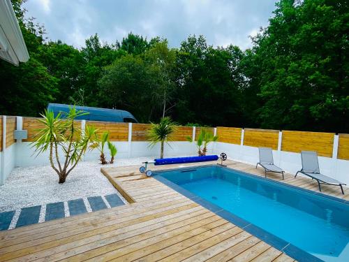 Maison à biscarrosse avec piscine et jacuzzi