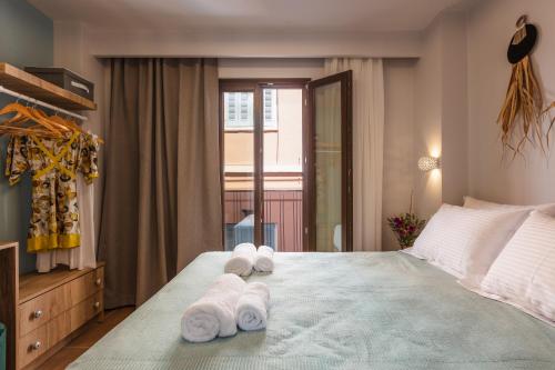 Ένα ή περισσότερα κρεβάτια σε δωμάτιο στο Anchel maison