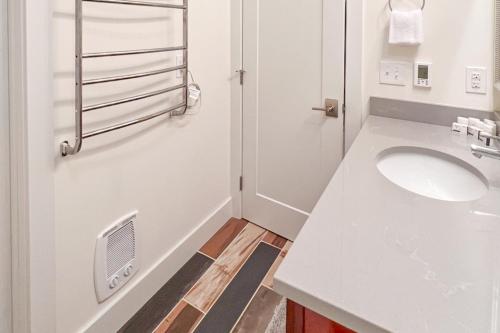 a bathroom with a sink and a toilet at River Gorge View in Stevenson