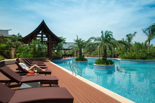 Bazén v ubytování Haikou Marriott Hotel nebo v jeho okolí