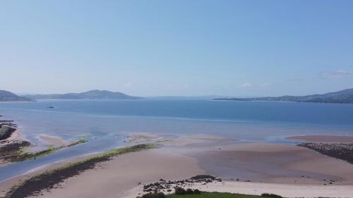 an aerial view of a large body of water at Coastal View House in Buncrana
