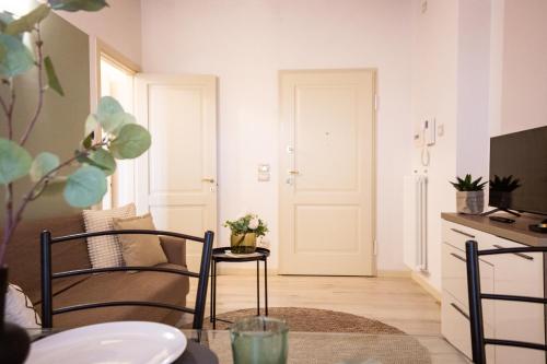 A seating area at Chic apartment in the historic center of Perugia