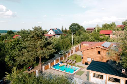 Πισίνα στο ή κοντά στο Das Holzhaus