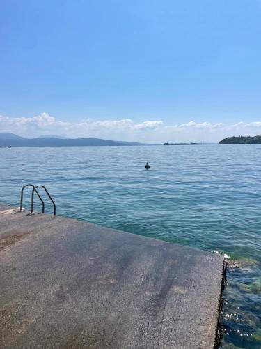 a view of a large body of water at Lakeside holiday in Salò