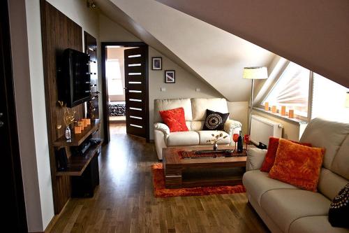Χώρος καθιστικού στο Apartamenty Smile