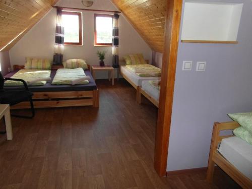 Llit o llits en una habitació de Chaloupka Na Kopečku, Blažejovice čp. 31