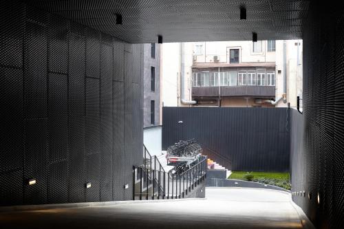 a view from the inside of a building at The Social Hub Madrid 4 star in Madrid