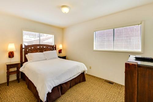 a bedroom with a bed and a window at Ocean-View La Jolla Condo Rental with Covered Patio! in San Diego