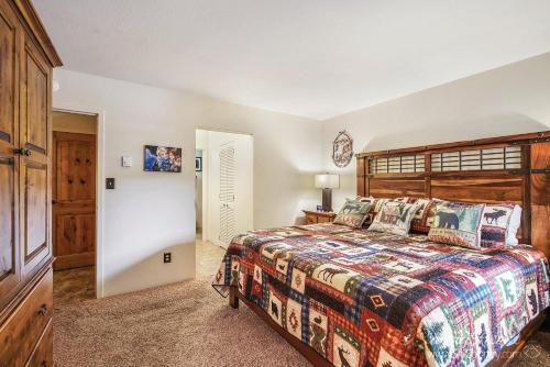a bedroom with a large bed and a closet at Views, Hiking Trails Galore, Walk to Main Street From This Perfect Summer Getaway PA203 in Breckenridge