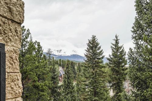 a view of a mountain through the trees at Views, Hiking Trails Galore, Walk to Main Street From This Perfect Summer Getaway PA203 in Breckenridge