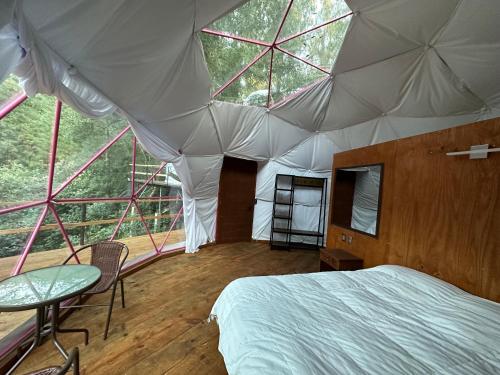 Kuchyň nebo kuchyňský kout v ubytování MANDALA CAMP