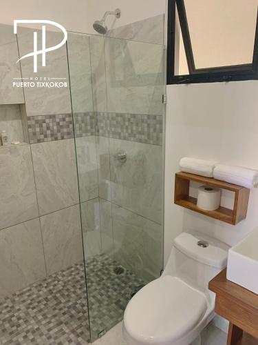 Koupelna v ubytování Hotel Puerto Tixkokob