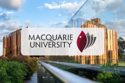 a sign for the macquarie university in front of a building at Private Bath Ensuite Room Eastwood/MQ Uni park in Sydney