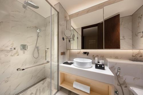 A bathroom at The Five Residences Hanoi