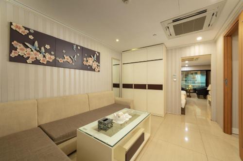 Χώρος καθιστικού στο HALO HANOI HOTEL