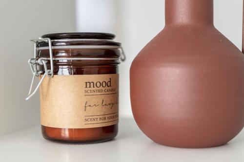 a jar of molasses next to a clay vase at Apartman Pletisanak in Gornji Milanovac