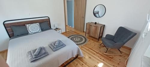 Postel nebo postele na pokoji v ubytování Seaview Luxury Apartment with private parking