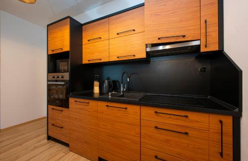 Küche/Küchenzeile in der Unterkunft Apartmany Sileas