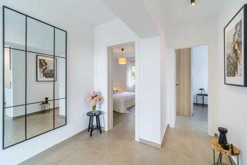 Ένα ή περισσότερα κρεβάτια σε δωμάτιο στο Apartman A`Mare