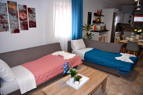 Кровать или кровати в номере Casa Eleni
