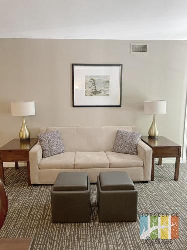 Ruang duduk di Horseshoe Retreat
