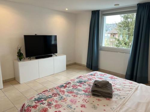 Postel nebo postele na pokoji v ubytování Atikka, Penthouse
