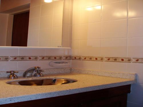 Las HerasにあるCABAÑAS AGUA DEL MEDIOの洗面台と鏡のあるバスルーム