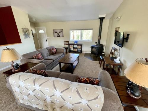 Ruang duduk di 5 Star Denali Park Spacious Family Home