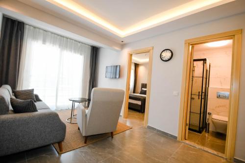Χώρος καθιστικού στο Swan Boutique Hotel