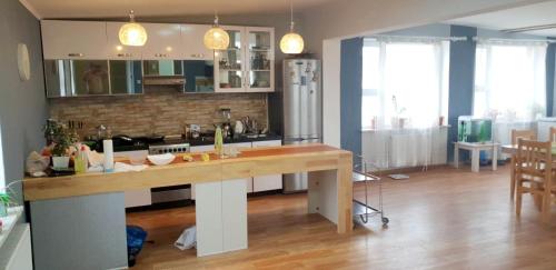 Η κουζίνα ή μικρή κουζίνα στο Gandan Terrace Guesthouse
