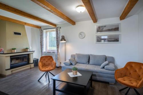 A seating area at FARMAOBECKOV sk