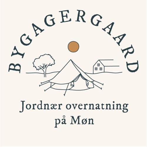 ein Logo für ein Zelt und ein Haus in der Unterkunft Bygagergaard in Askeby