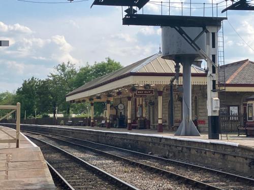 a train station with a train station at Entire central apartment which sleeps up to 6 in Ramsbottom