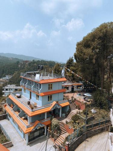 a house on the side of a hill at Mountain Resort in Nagarkot