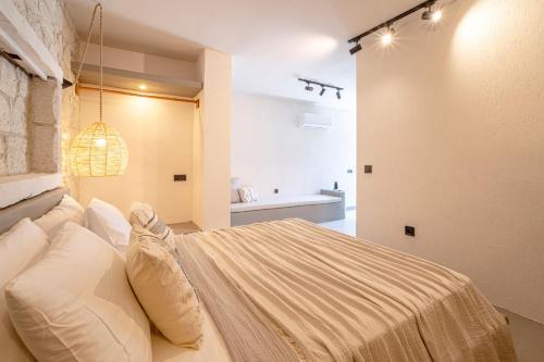 Cama o camas de una habitación en Derin Alacati