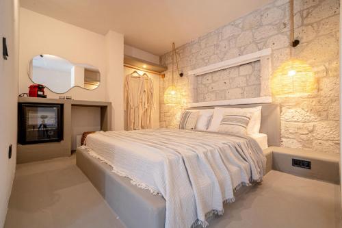 Cama o camas de una habitación en Derin Alacati
