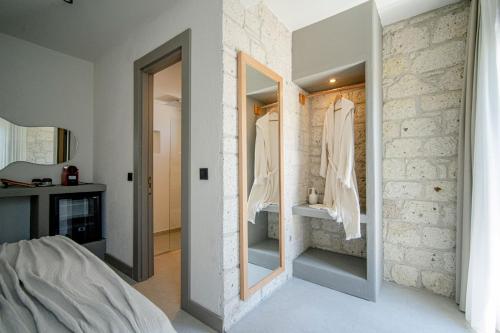 Cama o camas de una habitación en Derin Alacati