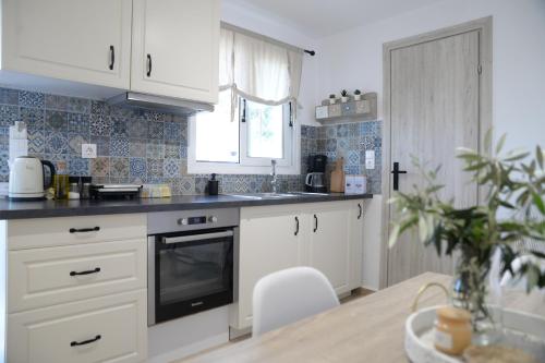 Kuchyň nebo kuchyňský kout v ubytování Myrtus Guest House