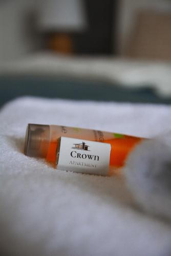 a close up of a tube of toothpaste at CROWN apartment 2 in Subotica