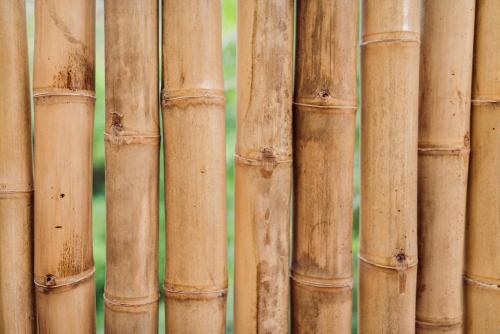 a close up of bamboo poles in a fence at Glamping Sunset Hill Salamina-Caldas in Aranzazu
