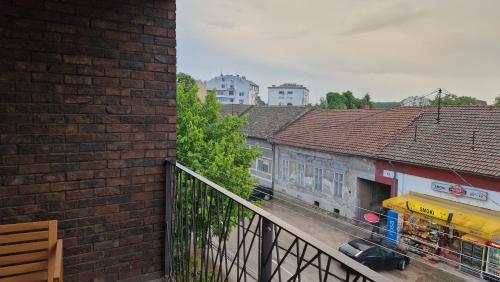 a view from a balcony of a building at Apartment DT48 in Pančevo